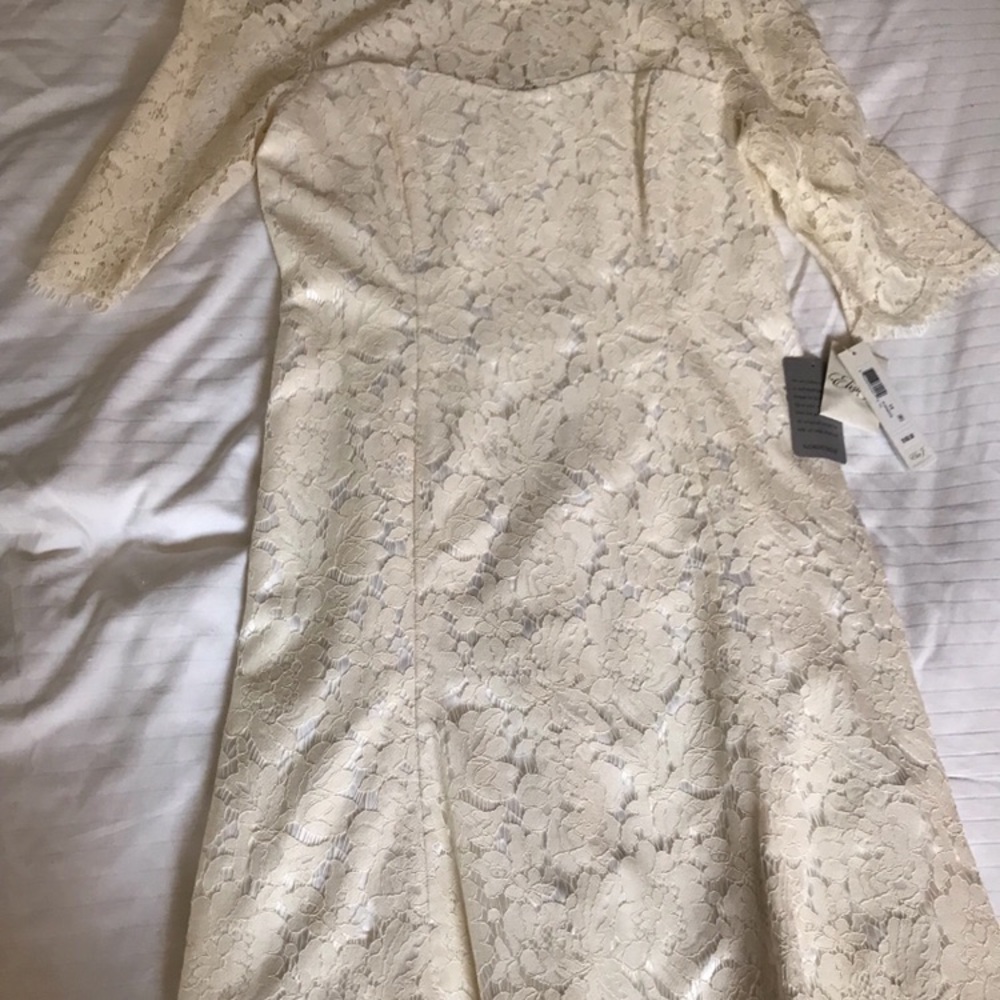 Ivory lace overlay dress by Eliza J